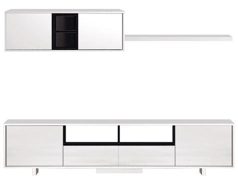 Mueble De Salón Varys Blanco Y Antracita