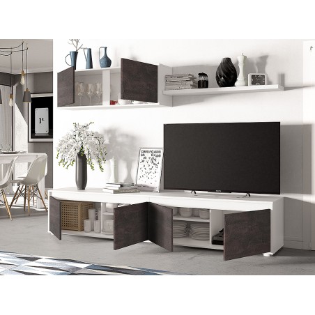 Mueble Salón Home Óxido Blanco Artik