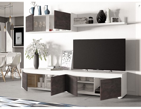 Mueble Salón Home Óxido Blanco Artik