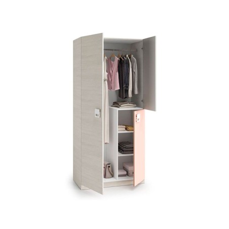 Armari Juvenil 3 Portes Blanc Alps-Rosa