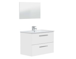 Conjunto Baño Aruba 2 Cajones + Espejo Blanco