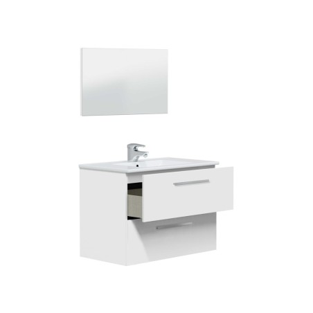 Conjunto Baño Aruba 2 Cajones + Espejo Blanco