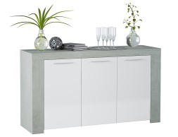 Aparador Ambit Gris Cemento Y Blanco Artik