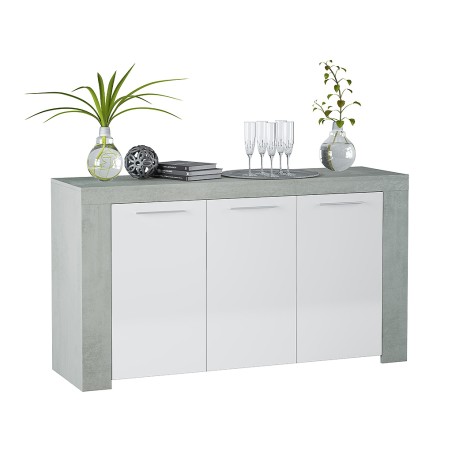 Aparador Ambit Gris Cemento Y Blanco Artik