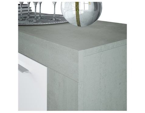 Aparador Ambit Gris Cemento Y Blanco Artik