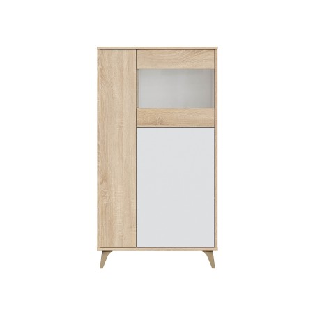 Aparador Kikua Plus Roble Canadian Y Blanco Artik