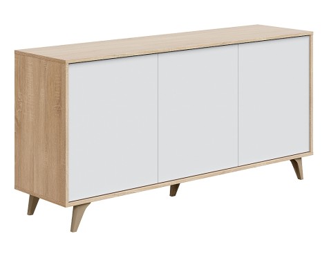 Aparador Kikua Plus Roble Canadian Blanco Artik