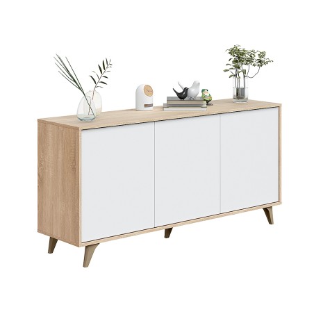 Aparador Kikua Plus Roble Canadian Blanco Artik