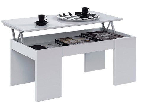 Mesa De Centro Elevable Kendra Blanca
