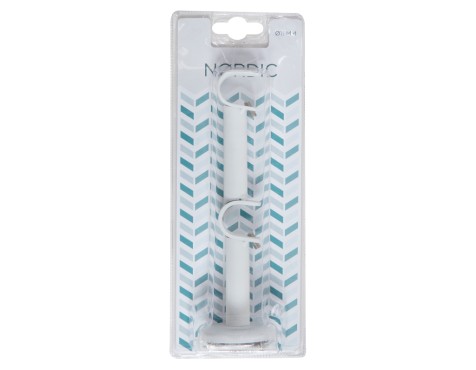 Suport Doble Cortina Blanc Nordic