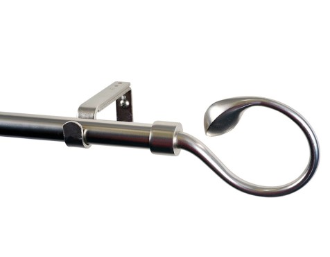 Kit Barra Extensible Cortina Hiedra Plata