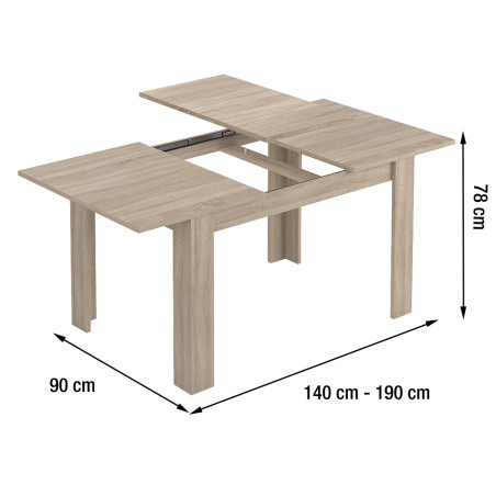 Mesa Comedor Extensible Kendra Roble Canadian