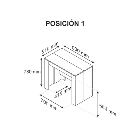 Mesa Comedor Extensible Consola Blanca