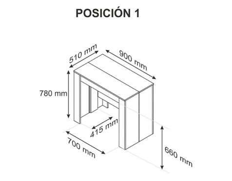 Mesa Comedor Extensible Consola Blanca