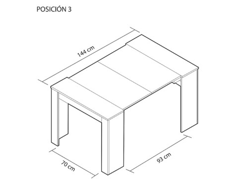 Mesa Comedor Extensible Consola Blanca