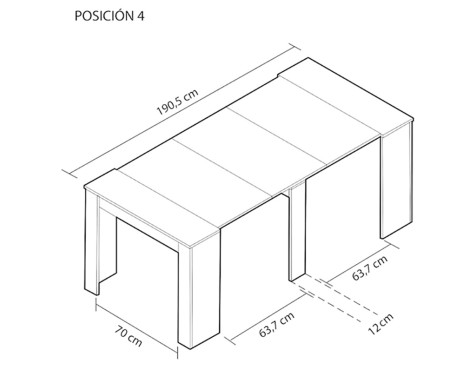 Mesa Comedor Extensible Consola Blanca
