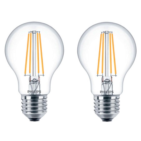 Bombilla Led Estándar Filamento Luz Cálida 2un