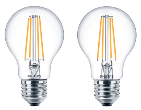 Bombilla Led Estándar Filamento Luz Cálida 2un