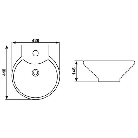 Lavabo Sobre Encimera Cerámica Senos