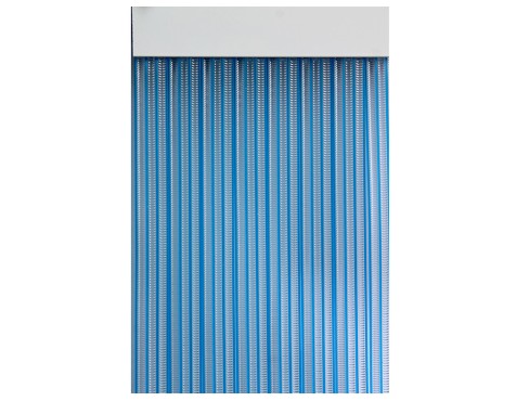 Cortina Puerta Anti Insectos Azul/Transparente