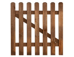 Puerta De Madera Jardín Mustang Con Herrajes