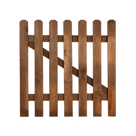 Puerta De Madera Jardín Mustang Con Herrajes