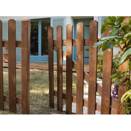 Puerta De Madera Jardín Mustang Con Herrajes