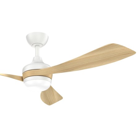 Ventilador De Techo Con Luz Passat Blanco/Madera