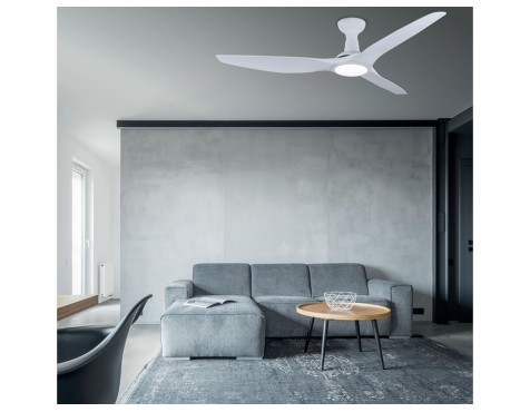Ventilador De Techo Con Luz Ponente Blanco