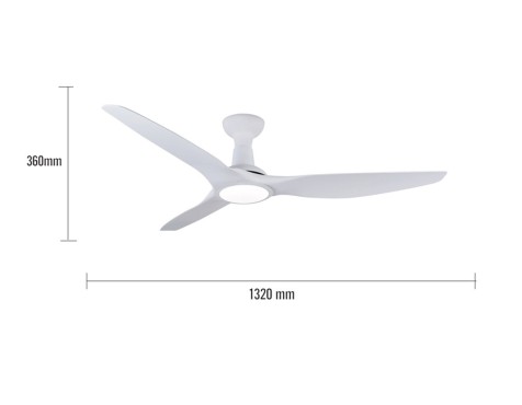 Ventilador De Techo Con Luz Ponente Blanco