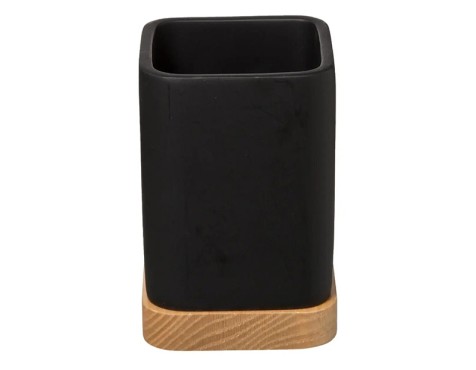 Got Porta-Raspalls De Dents Natureo Bambú I Negre