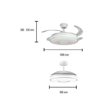 Ventilador De Techo Con Luz Sotovento Blanco