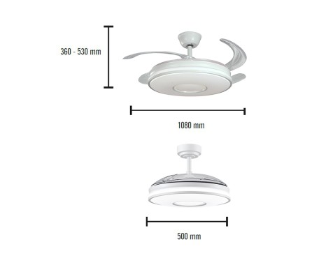 Ventilador De Techo Con Luz Sotovento Blanco