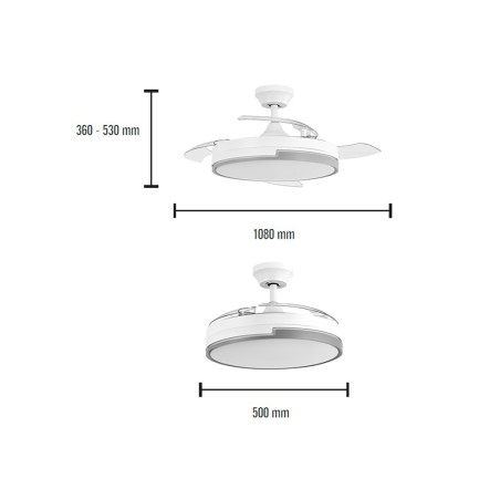 Ventilador De Techo Con Luz Vespero Blanco
