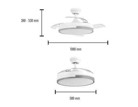 Ventilador De Techo Con Luz Vespero Blanco