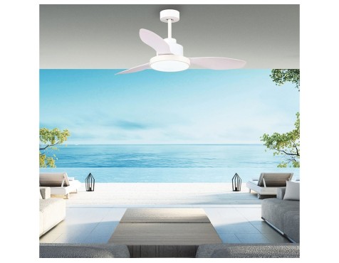 Ventilador De Techo Con Luz Hurricane Blanco