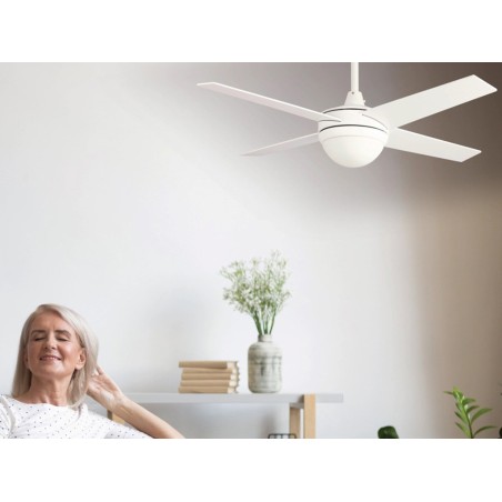 Ventilador De Techo Con Luz Autan Blanco