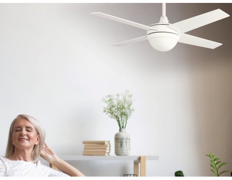 Ventilador De Techo Con Luz Autan Blanco
