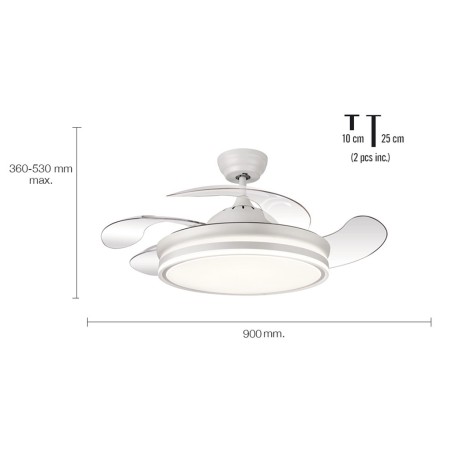 Ventilador De Techo Con Luz Calima S Blanco