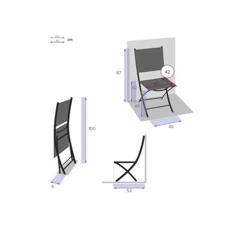 Silla Plegable Jardín Modula Arcilla