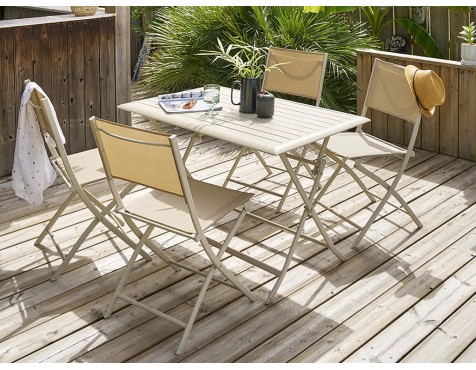 Silla Plegable Jardín Modula Arcilla