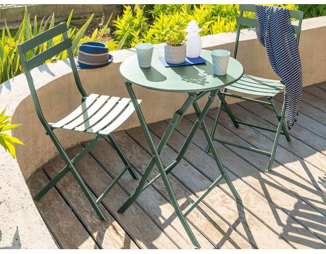 Mesa Jardín Plegable Greensboro Verde Oliva