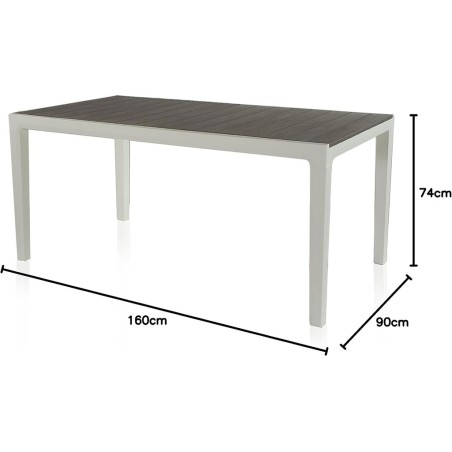Mesa Jardín Harmony Blanco Y Capuchino
