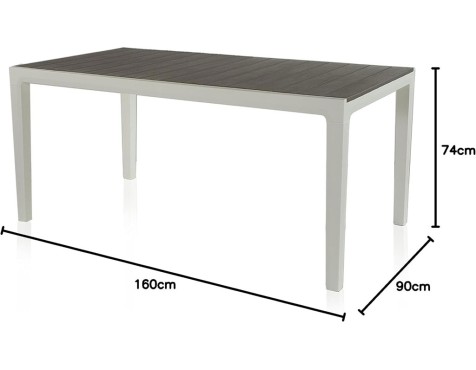 Mesa Jardín Harmony Blanco Y Capuchino