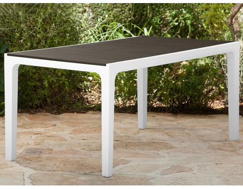 Mesa Jardín Harmony Blanco Y Capuchino