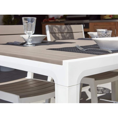 Mesa Jardín Harmony Blanco Y Capuchino