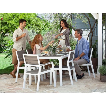 Mesa Jardín Harmony Blanco Y Capuchino