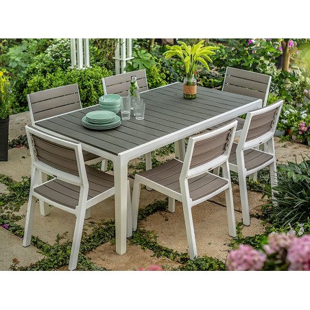 Mesa Jardín Harmony Blanco Y Capuchino