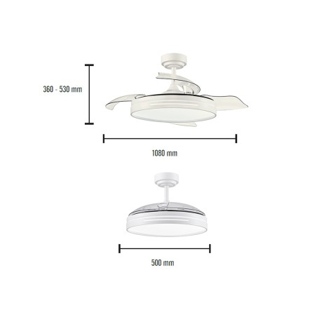 Ventilador De Sostre Amb Llum Anemoi Blanc
