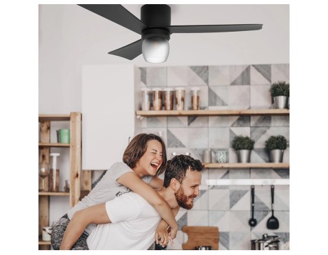 Ventilador De Sostre Amb Llum Bayamo Negre